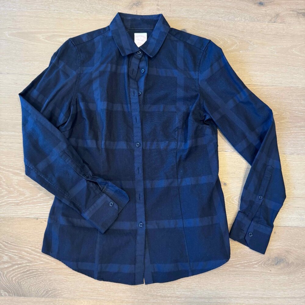 Brooks Brothers Women's Checked Cotton Jacquard Button Down